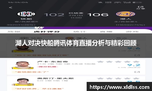 湖人对决快船腾讯体育直播分析与精彩回顾
